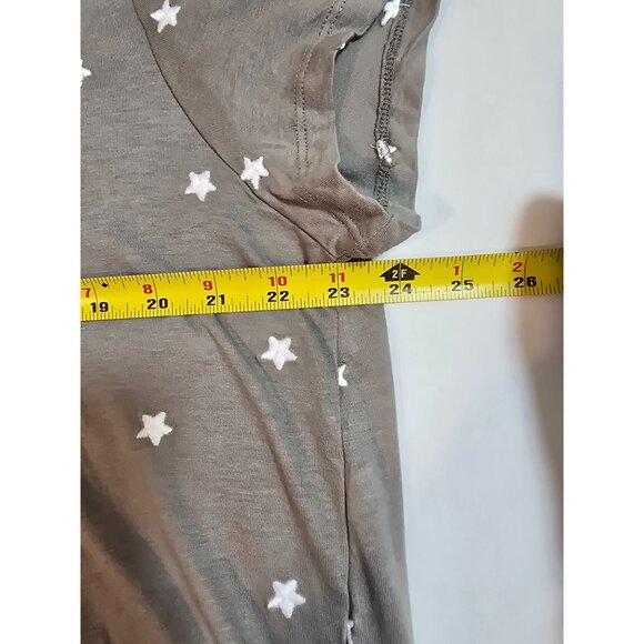 For The Republic Grey Star Print V-Neck Short Sleeve Top Size 2X Cotton/Modal Bl - Picture 8 of 14